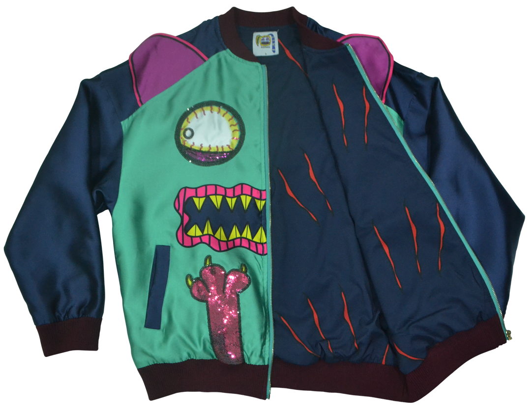 Oversized “Greeny Cat” Unisex Jacket